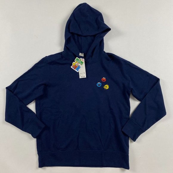 NEW Uniqlo x KAWS Sesame Street Hoodie Women's Large Cotton Hooded Sweatshirt - Picture 1 of 10